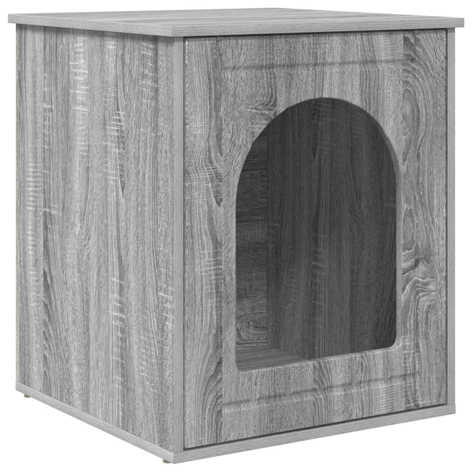 Casa Para Gatos Gris Sonoma 53 X 52 X 62 Cm_0