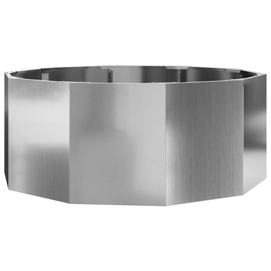 Jardinera Plateado 90 X 90 X 35 Cm Acero Galvanizado_0