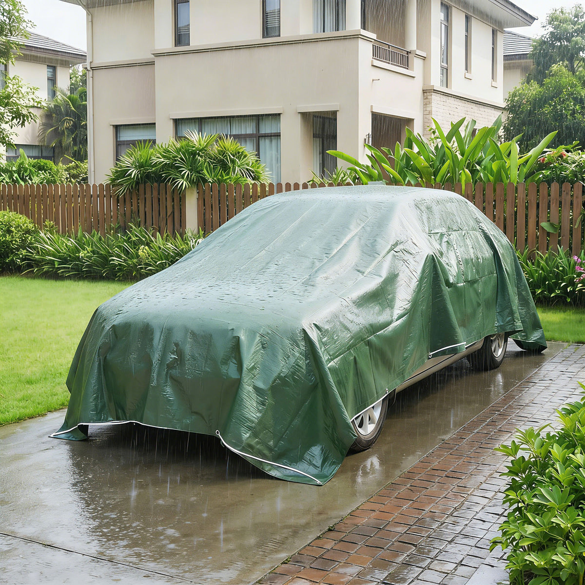 Outsunny Lona Impermeable Exterior 4x6 M Pe Resistente A Rasgaduras 90 G/m²_1