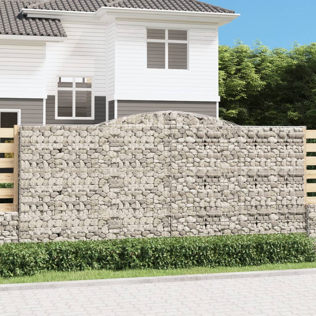 Cestas De Gaviones 5 Uds Forma De Arco Hierro 400x30x180/200 Cm_1