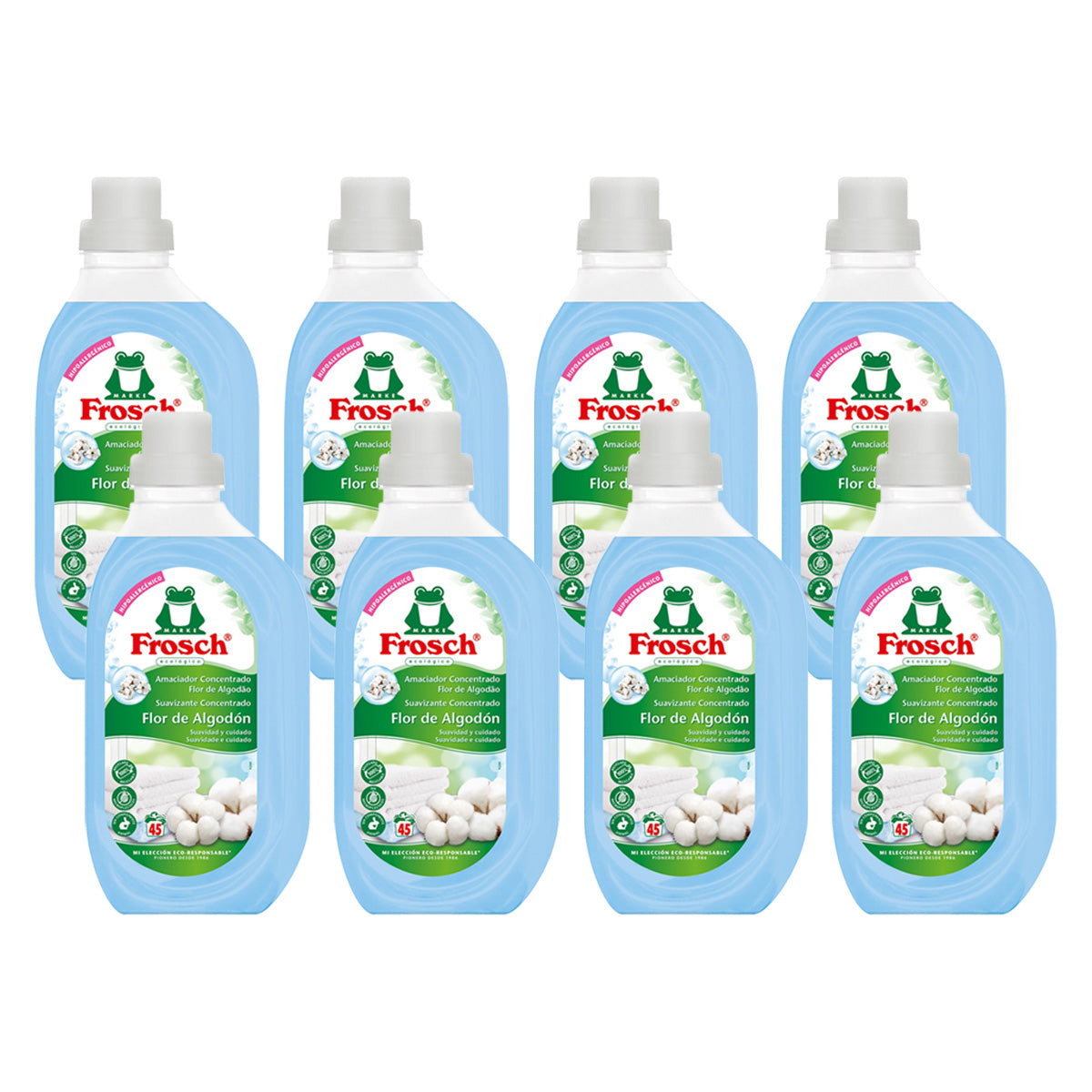 Pack 8x Suavizante Flor Algodón Frosch 900 ml