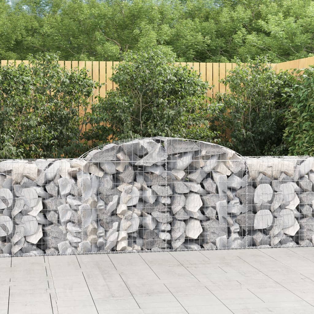 Cestas De Gaviones 30 Uds Forma De Arco Hierro 300x50x80/100 Cm_1