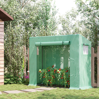 Outsunny Invernadero Pequeño Con Ventanas Para Cultivar Tomates Verde_1