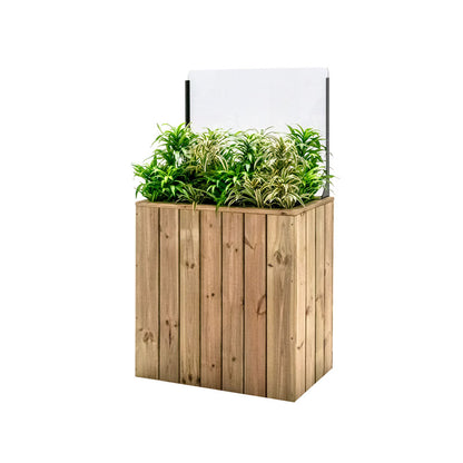 Jardinera Alta De Madera Autoportante Con Cortavientos 60 Cm 75 X 44,5 X 80 Cm Hortalia_0
