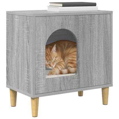 Casa Para Gatos Gris Sonoma 51 X 30 X 52 Cm_2
