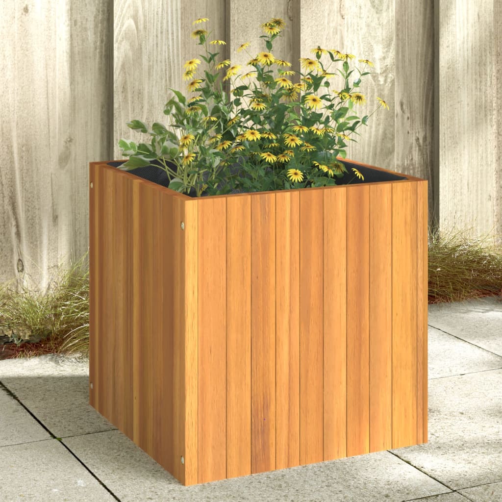 Jardinera De Madera Maciza De Acacia 45x45x45 Cm_1