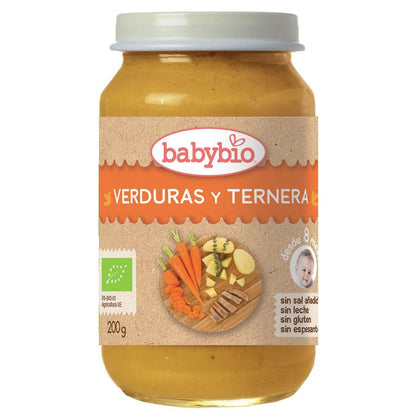 Pack Tarritos Menú Carne Bio (a partir de 8 meses) babybio 2 uds de 200gr