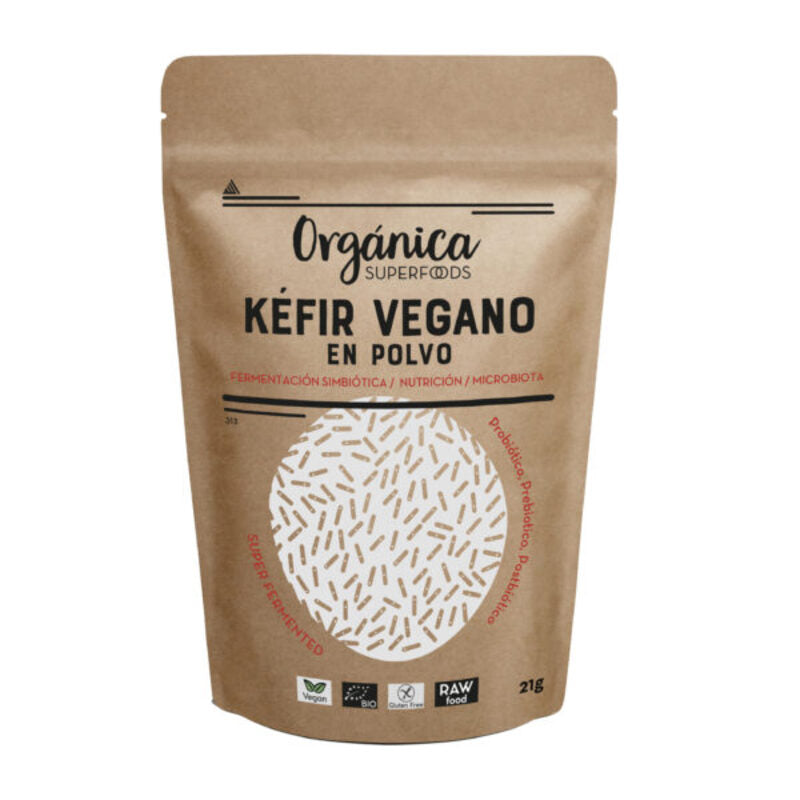 Kefir Vegano Bio En Polvo -con Prebióticos, Probióticos, Postbióticos- 21g - Orgánica Superfoods_0