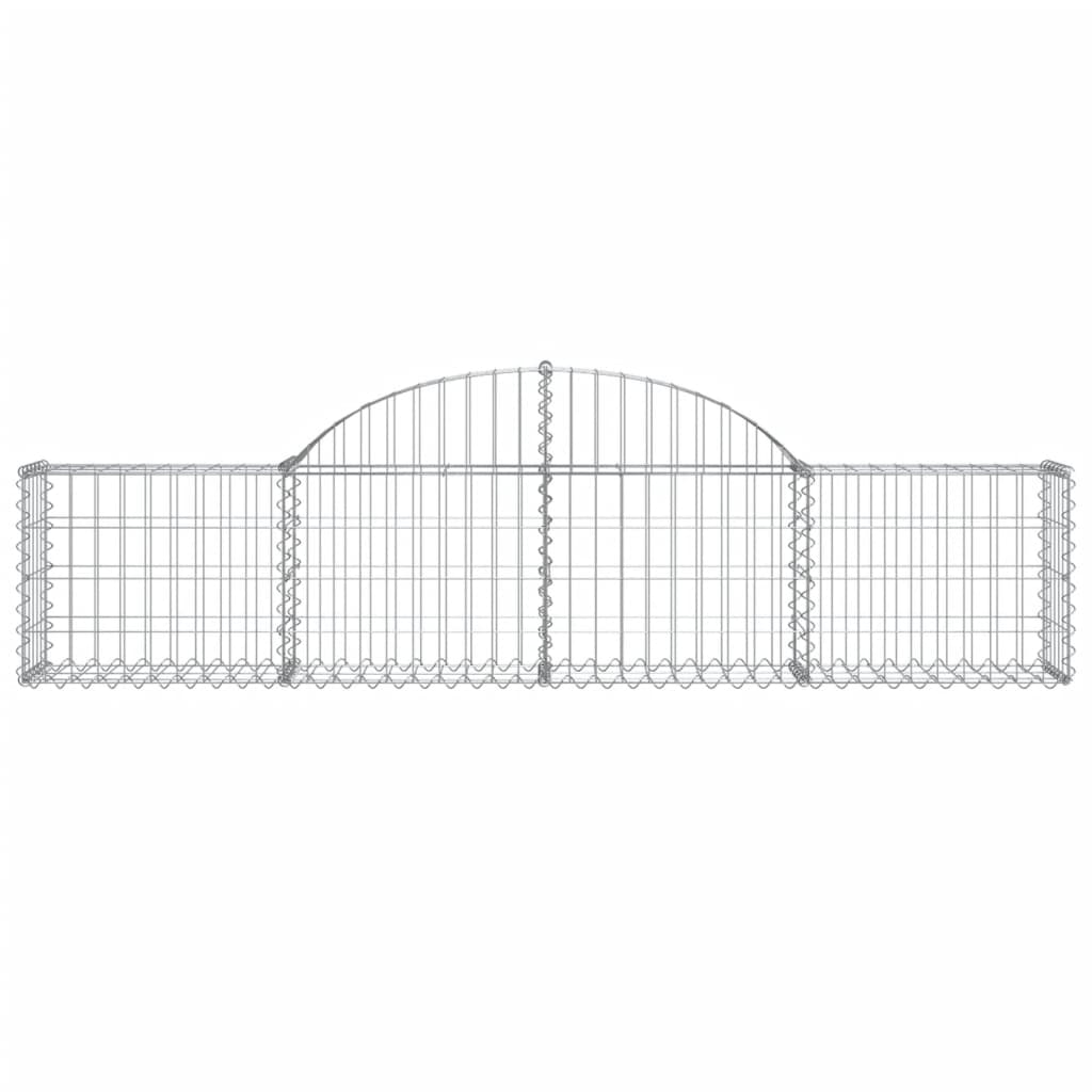Cestas De Gaviones 15 Uds Forma De Arco Hierro 200x30x40/60 Cm_3