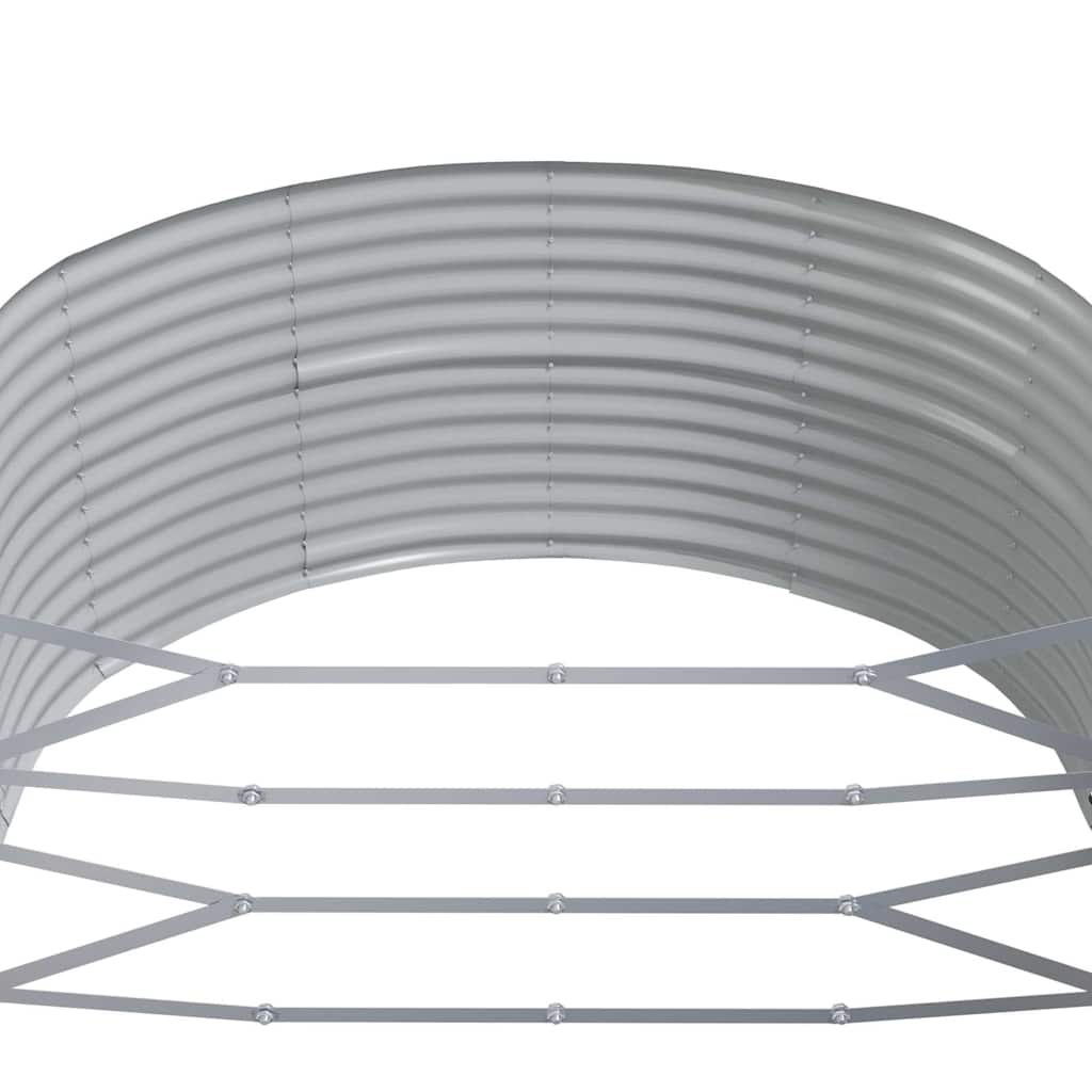 Jardinera Arriate Acero Galvanizado Gris 367x140x68 Cm_4