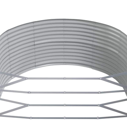 Jardinera Arriate Acero Galvanizado Gris 367x140x68 Cm_4
