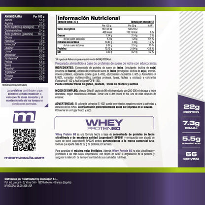 Whey Protein80 - 2 Kg - Crema De Pistacho - Aumenta La Masa Muscular - Masmusculo_5