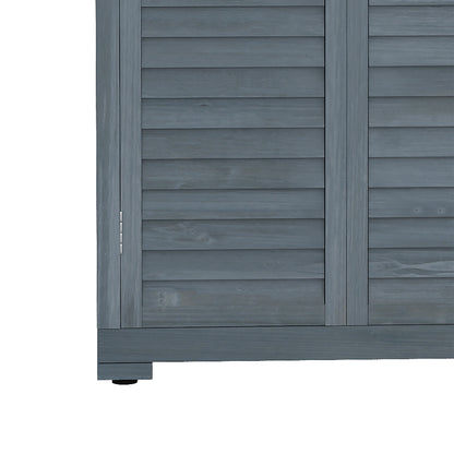 Cobertizo De Madera Outsunny Madera De Abeto Gris 87x46.5x160 Cm_3