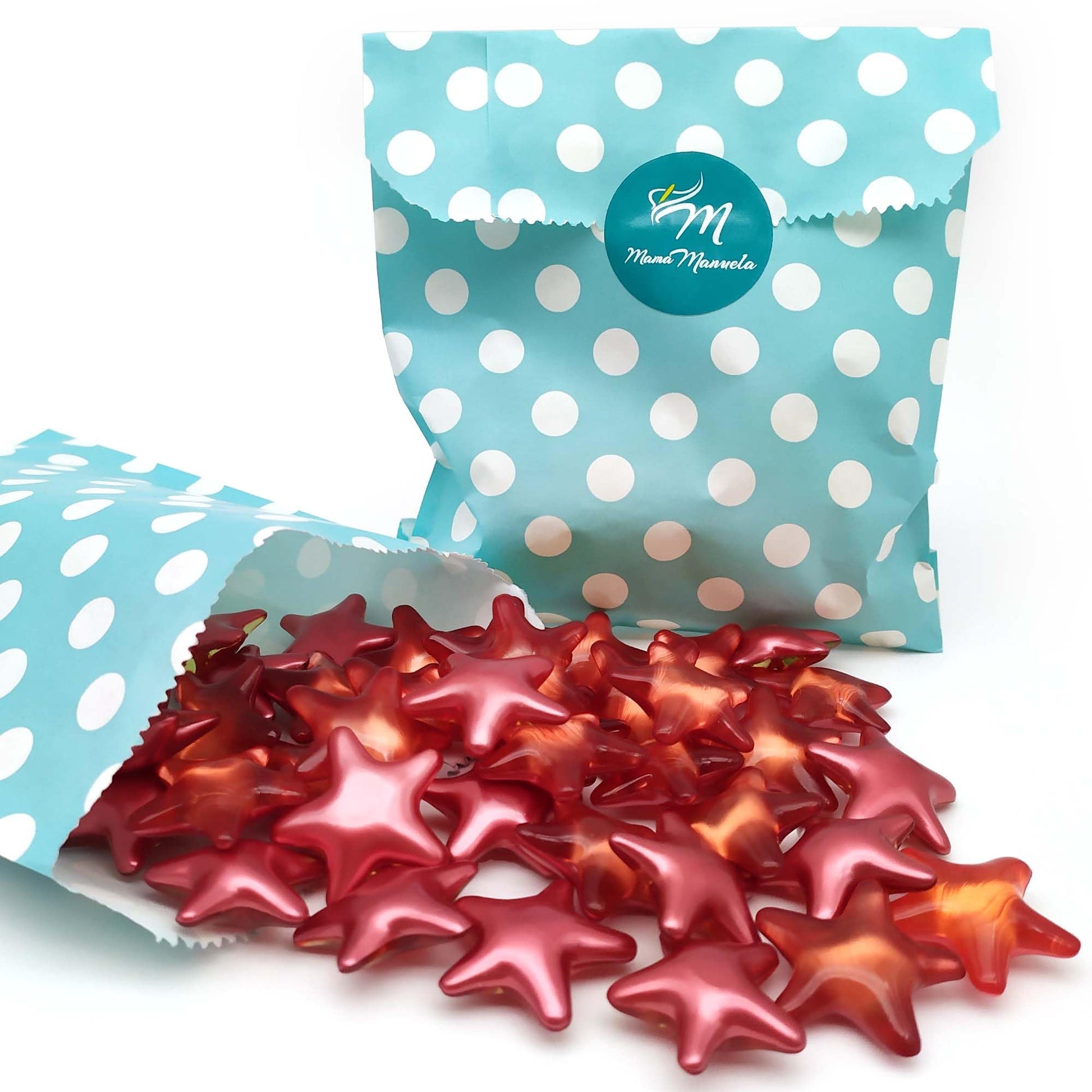 Caja 70 Perlas De Baño Con Aroma A Fresa - Con Aceite De Soja - Hidrata, Suaviza Y Perfuma La Piel - Forma Estrella_4