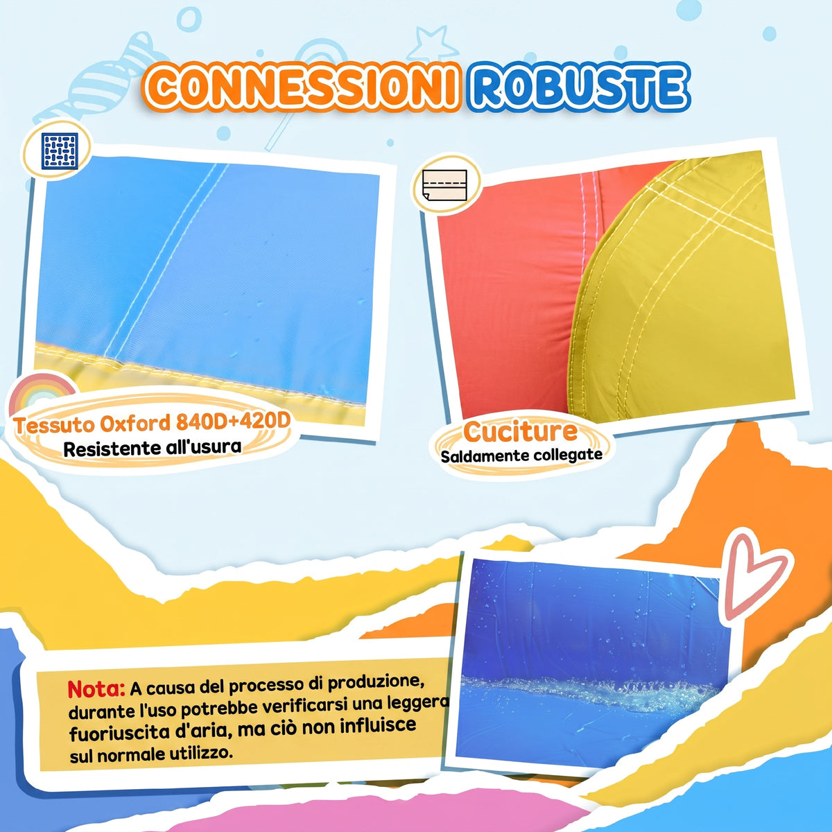 Outsunny Castillo Hinchable Con 2 Toboganes Cama De Salto Piscina 330x265x185 Cm_5