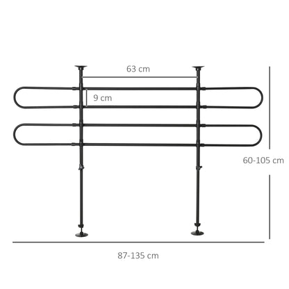 Pawhut Separador De Coche Para Perros Ajustable En Ancho Altura 87-135x60-105 Cm_2