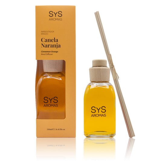 Ambientador Mikado de Canela-Naranja Origins SYS Aromas 250 ml | Aroma Cítrico y Especiado | Revitalizante_0