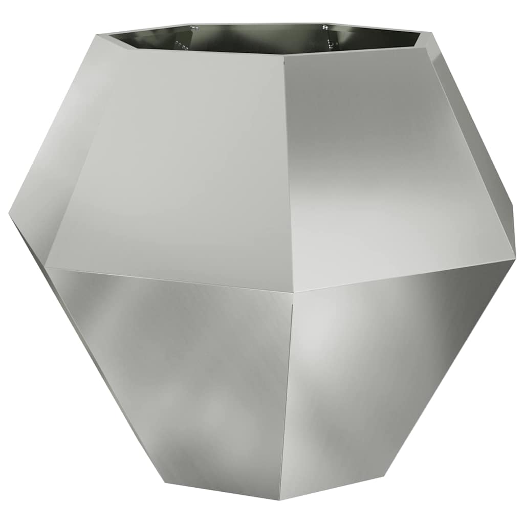 Jardinera Plateado 100 X 100 X 80 Cm Acero Galvanizado_0