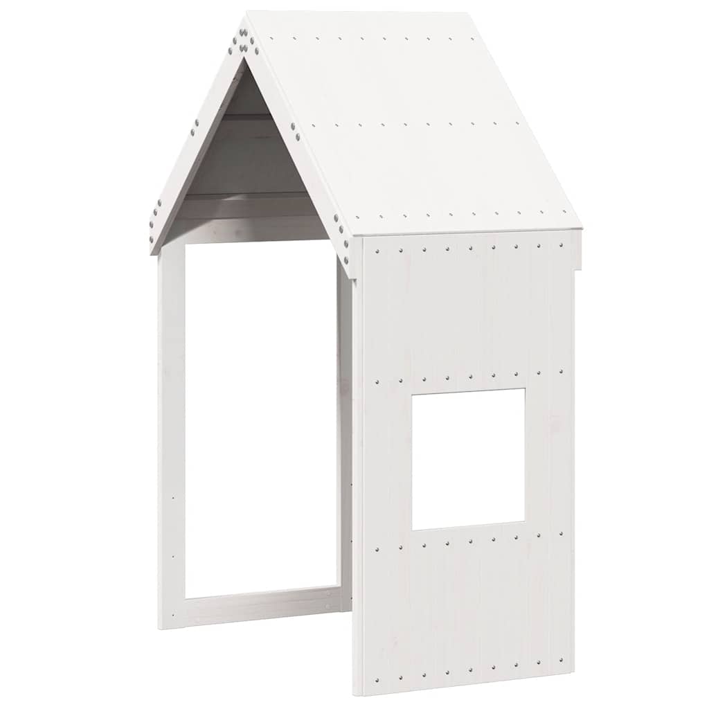Techo De Cama Infantil Madera Maciza Pino Blanco 55x99x139,5 Cm_0