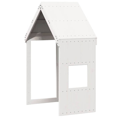 Techo De Cama Infantil Madera Maciza Pino Blanco 55x99x139,5 Cm_0