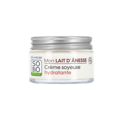 Crema facial hidratante sedosa leche de burra Sobio 50 ml