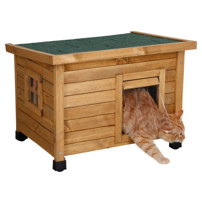 Kerbl Casa Para Gatos Rustica Marrón Y Verde 57x45x43 Cm_4
