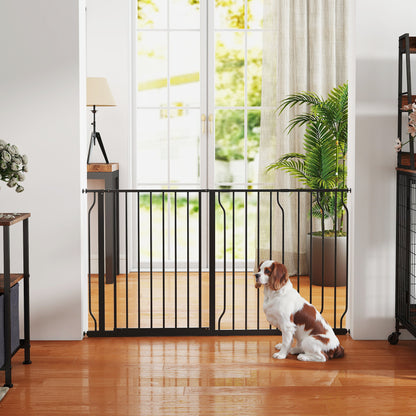Pawhut Barrera De Seguridad Extensible Con 3 Extensiones 75-145x76 Cm Negro_4