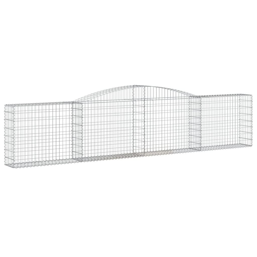 Cestas De Gaviones 5 Uds Forma De Arco Hierro 400x30x80/100 Cm_2