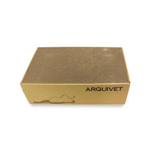 Rascador cartón para gatos NATURAL Arquivet 43,5x29,5x14cm