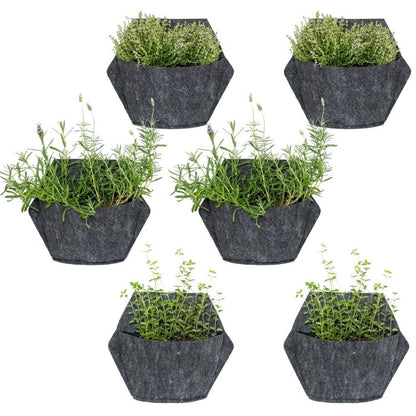 Jardín Vertical Modular Citysens Con Riego Manual De 6 Maceteros – Blanco Con Funda Téxtil Reciclada_3