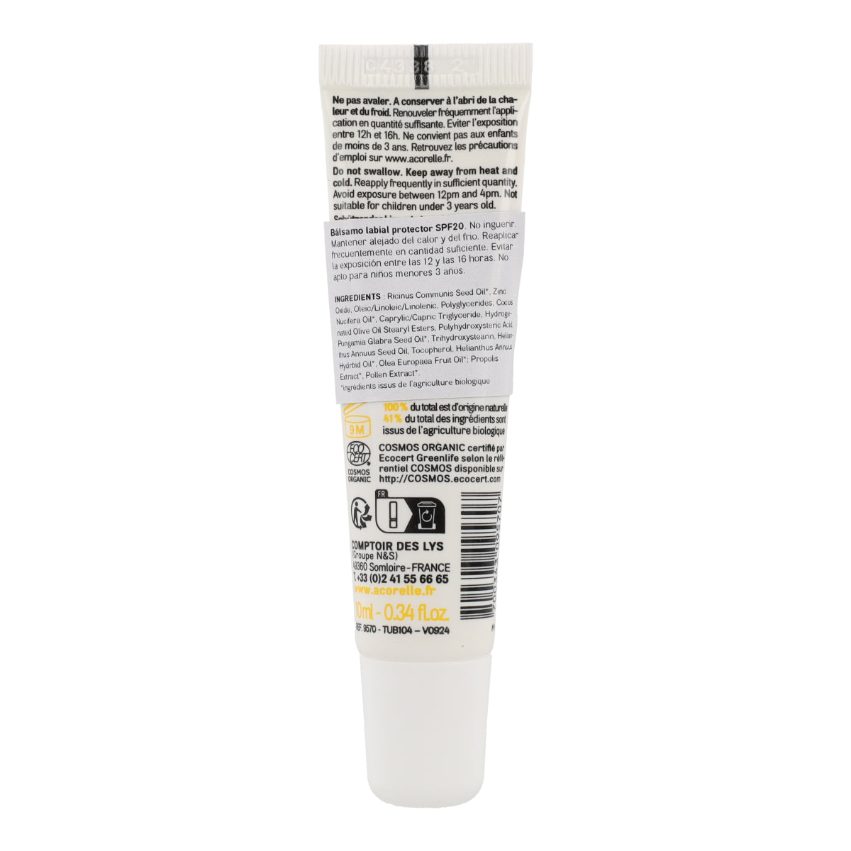 Bálsamo Labial Solar Spf20 Acorelle 10 ml