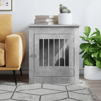 Jaula Para Perros Madera Ingeniería Gris Hormigón 64,5x80x71 Cm_2