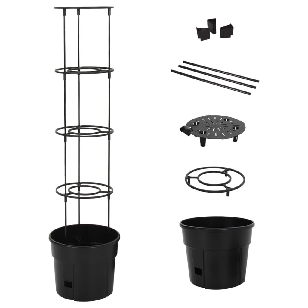 Macetero Para Tomates Polipropileno Antracita Ø29,5x115 Cm_1