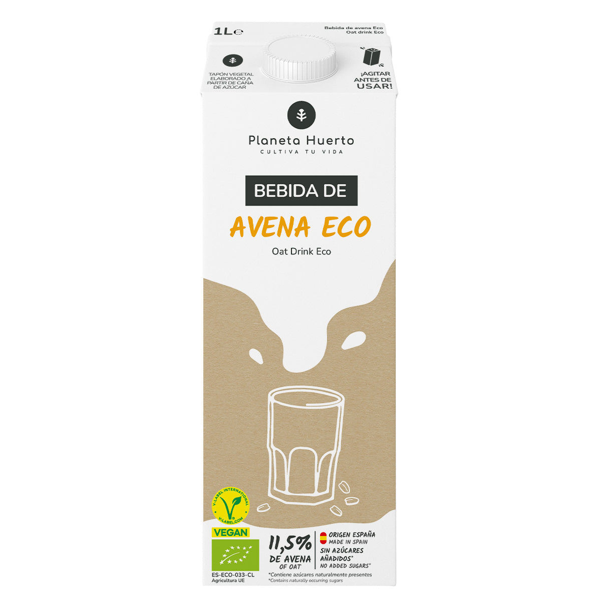 Pack 12 x bebida de avena ECO Planeta Huerto 1L