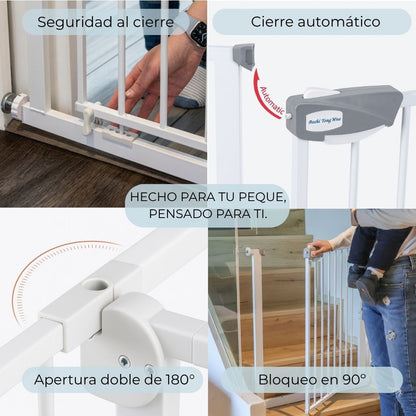 Bathby | Extensión De 7 Cm Para Valla De Seguridad Infantil Y Para Mascotas, Color Blanco_1