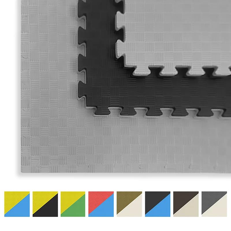Tatami Puzzle Eva Para Suelo Infantil 1x1m X40mm Negro - Gris Pack Ahorro 10 Unidades_3