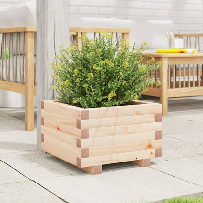 Jardinera De Madera Maciza De Pino 40x40x26,5 Cm_2