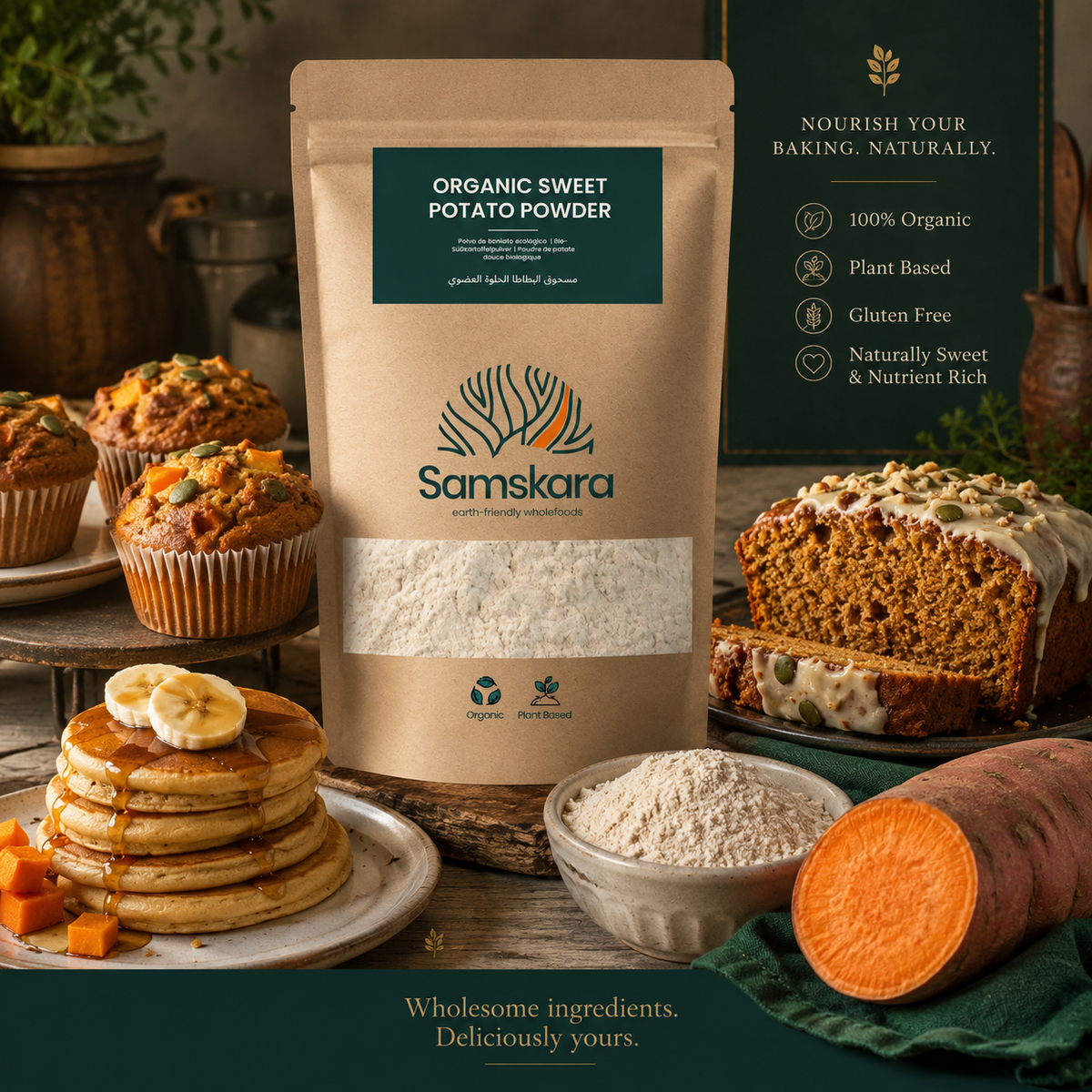 Boniato En Polvo Bio - 500G | Superalimento Ecológico Vegano Para Batidos, Smoothies Y Zumos, Sin Azúcares Añadidos_3