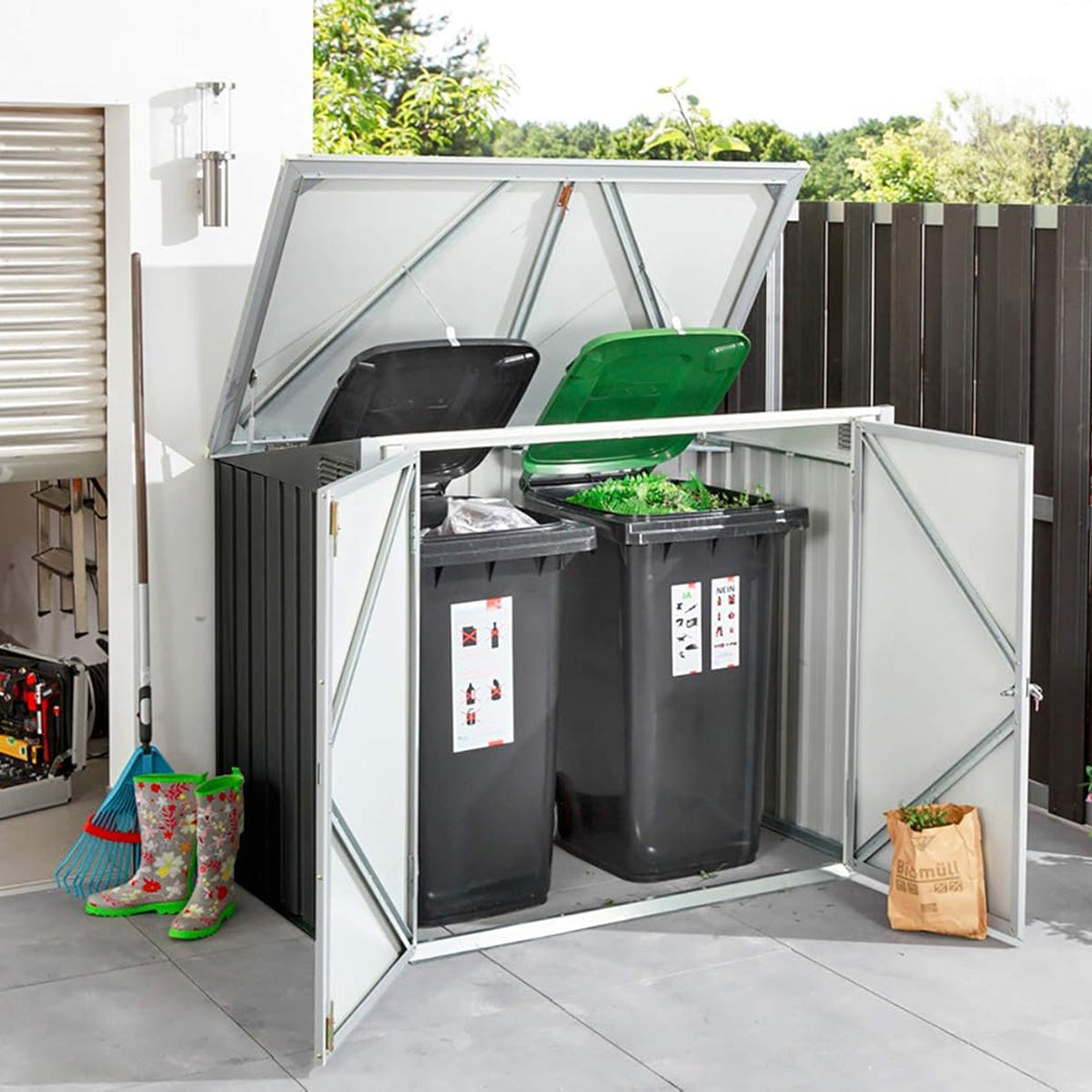 Outdoor Grey Anthracite Metal Storage Box 770 L_2
