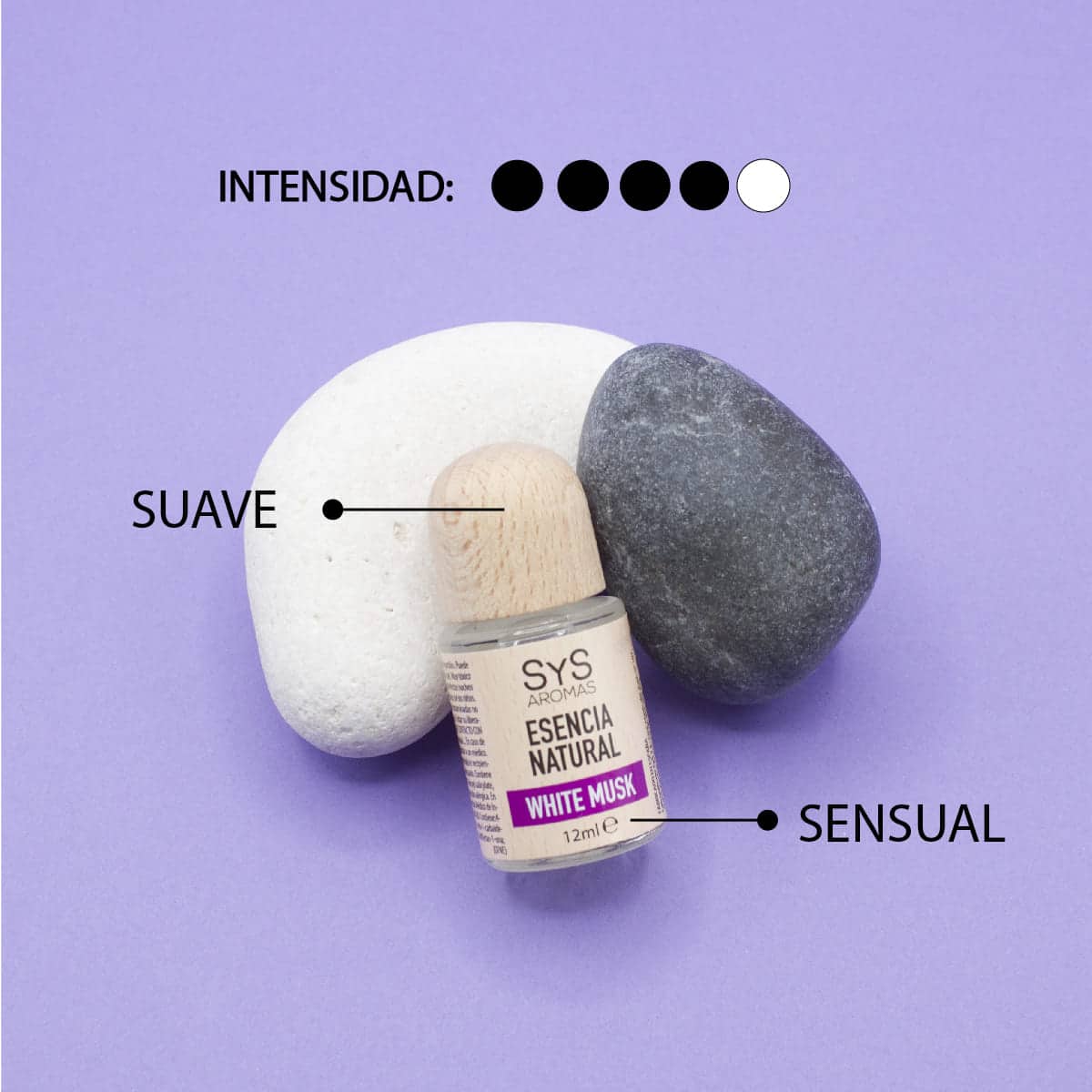 Esencia Natural White Musk SYS Aromas 12 ml | Aroma Floral y Fresco | Para Quemadores y Humidificadores_2