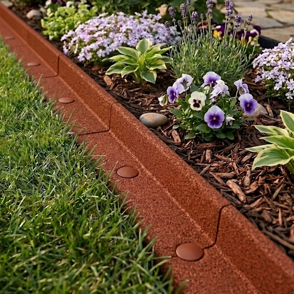 Bordura Flexible Para Jardín 43.2m Con Mazo – Terracota_3