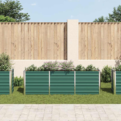 Arriate De Jardín De Acero Galvanizado Verde 240x40x77 Cm_2