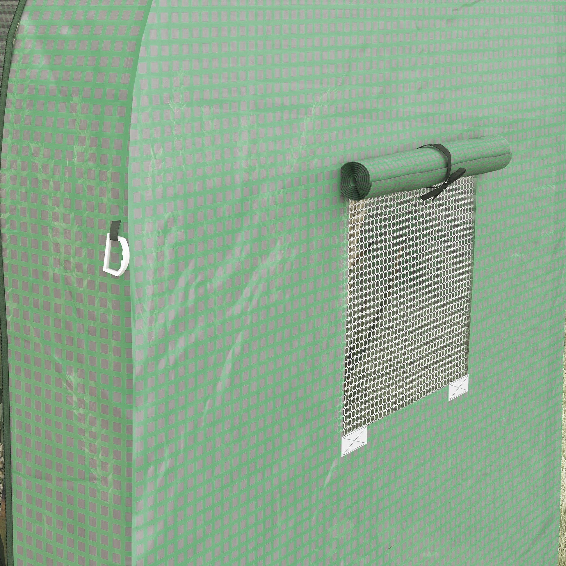 Outsunny Invernadero De Jardín Con 4 Ventanas 2 Puertas 185x94x150 Cm Verde_4