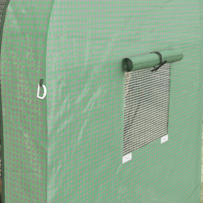 Outsunny Invernadero De Jardín Con 4 Ventanas 2 Puertas 185x94x150 Cm Verde_4