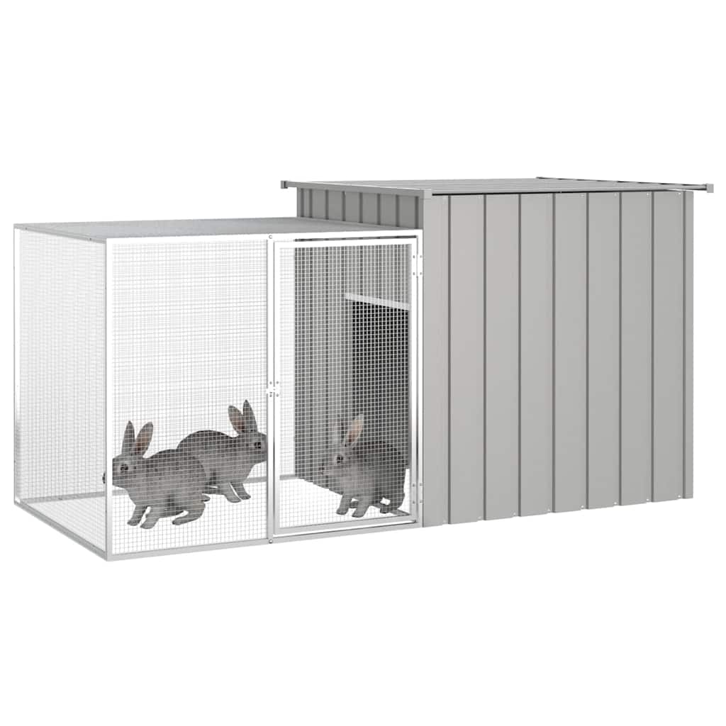 Jaula De Conejos Acero Galvanizado Gris 200x91x100 Cm_0