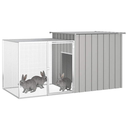 Jaula De Conejos Acero Galvanizado Gris 200x91x100 Cm_0