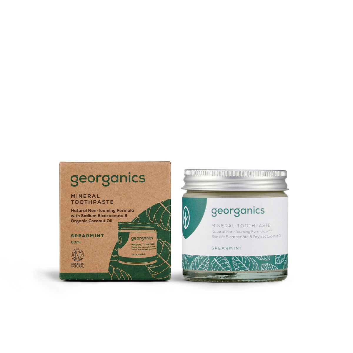 Dentífrico natural Hierbabuena  y Coco Georganics 60 ml