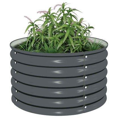 Arriate De Acero Galvanizado Gris 80x80x44 Cm_3