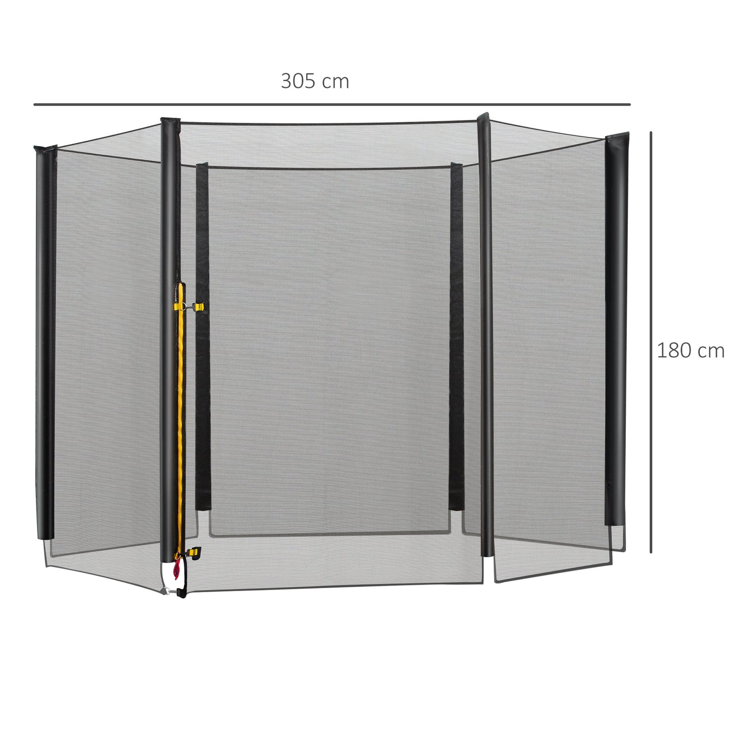 Homcom Red De Seguridad De Reemplazo Para Trampolín Redondo Ø305 Cm Negro_2