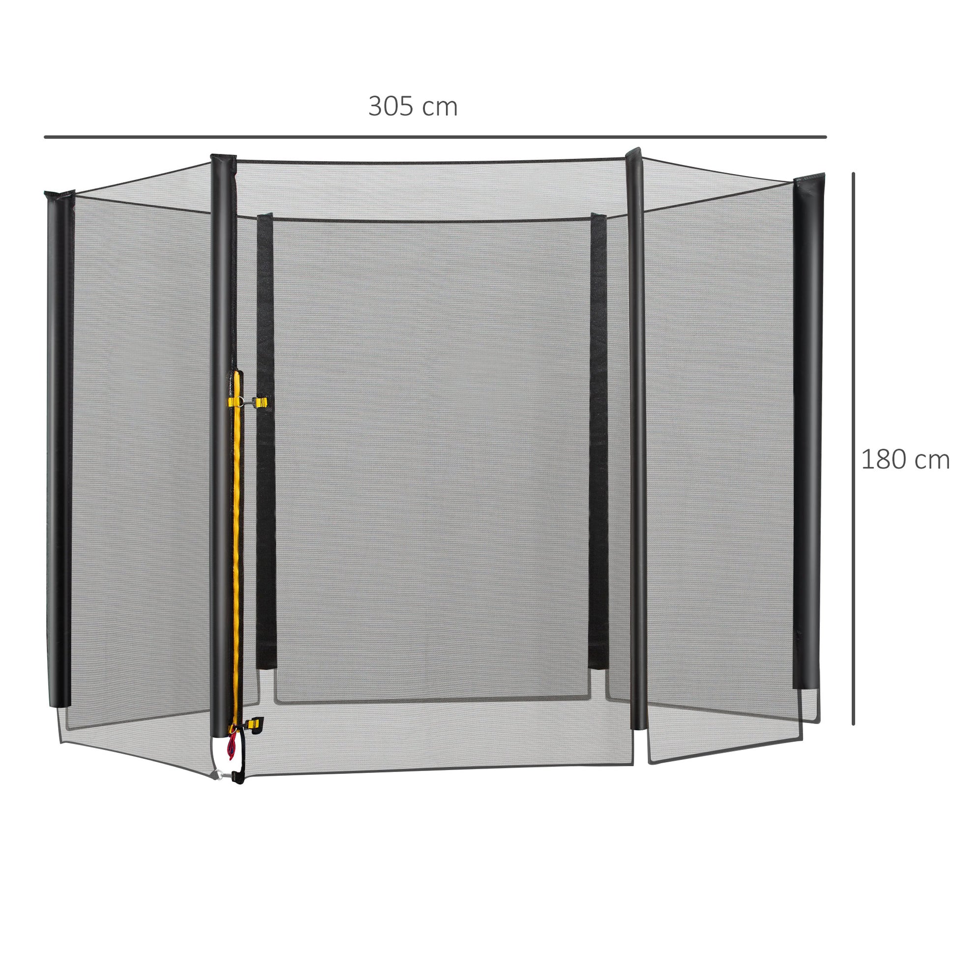 Homcom Red De Seguridad De Reemplazo Para Trampolín Redondo Ø305 Cm Negro_2